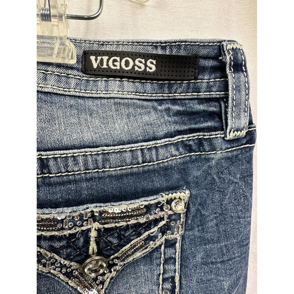 VIGOSS Women's Blue Denim Slim Boot Heritage Fit Jeans Size S14 L32 - Picture 14 of 16
